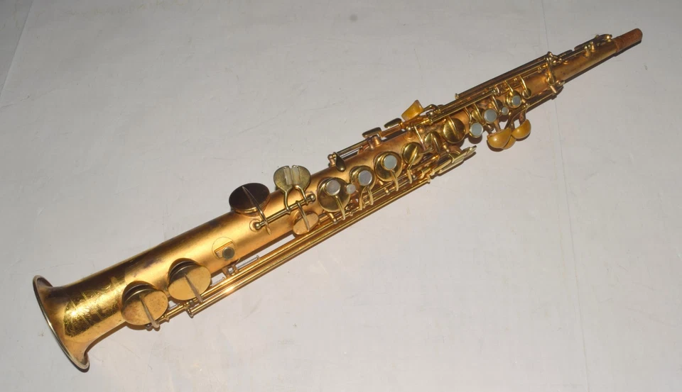 Saxo soprano Conn 1925 chapado en oro nuevo Wonder II - envío gratuito a EE. UU. Foto 2 de 4