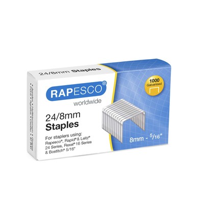Rapesco 1456 Typ 24/8mm Verzinkte Heftklammern 1000 Stück