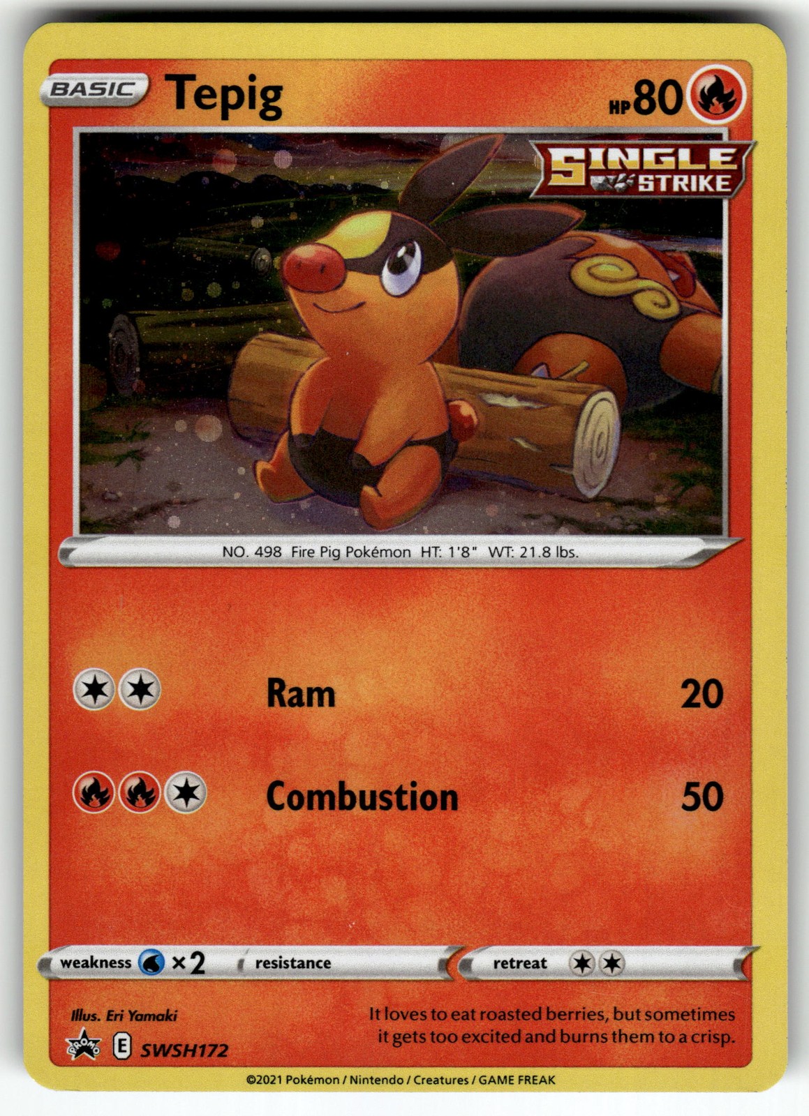 Tepig SWSH172 SWSH: Sword & Shield Promo Cards NM Pokemon Card TCG