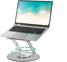 Laptop Stand for Desk Adjustable Computer Stand with 360 Rotating Base Ergonomic