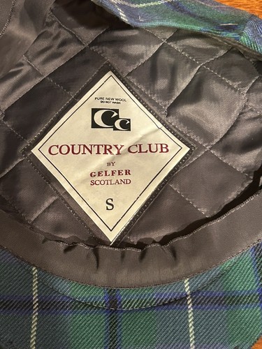 St. Andrews Country Club Schottland | Gelfer blau grün kariert Zeitungsjungenmütze Gr. Small - Bild 5 von 6
