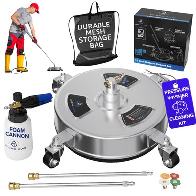 #ad 13quot; Pressure Washer Surface Cleaner Set for Driveways amp; Patios – Stainless St... $150.12