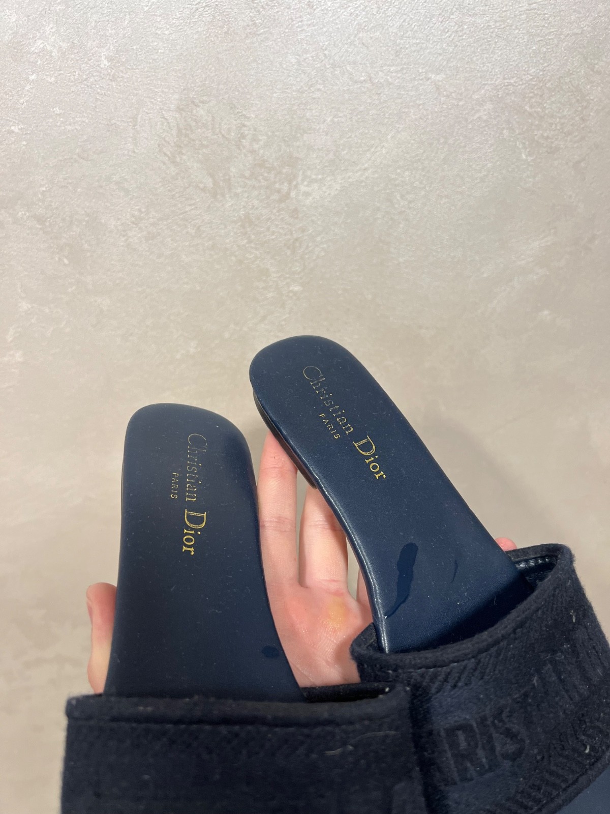 Christian Dior Dway Slide Sandals Blue Logo Canvas Women’s EU 40 image 3