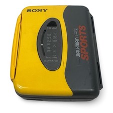 Vintage Sony Walkman Sports WM-SXF10 FM AM Radio Cassette Player Yellow Tested