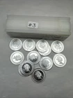 Roll Of 50 1/10 .999 Fine Silver St.Helena Guinea Round East India £10 Pounds #3