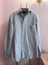 NEW Gant Oxford Banker Regular Fit Blue Striped Button Down Shirt Men s XS