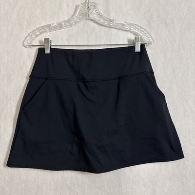 Kira Grace Women's Size Medium Black Nylon Stretch Pull On Lined Skirt Skort