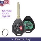 For 2008 2009 2010 2011 2012 2013 Toyota Corolla Keyless Remote Entry Key Fob 4B
