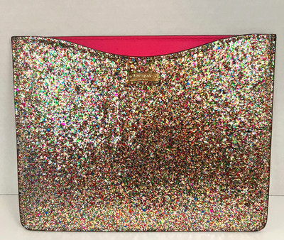 KATE SPADE Multicolor Glitter Tablet Travel Storage Case Sleeve