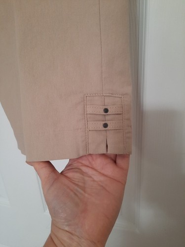 Southern Lady Größe 16 hellbraun khaki Überziehtaschen Relax Fit Caprihose - Bild 2 von 11