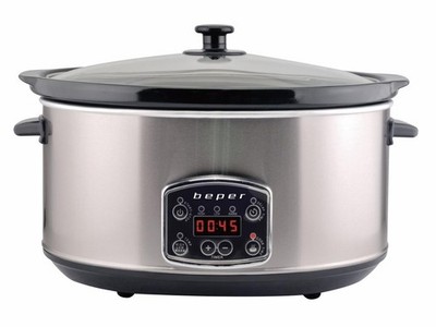Beper BC.510 Slow Cooker Crock-Pot 280W 4,5Liter Glaskeramik Schongarer Kochtopf