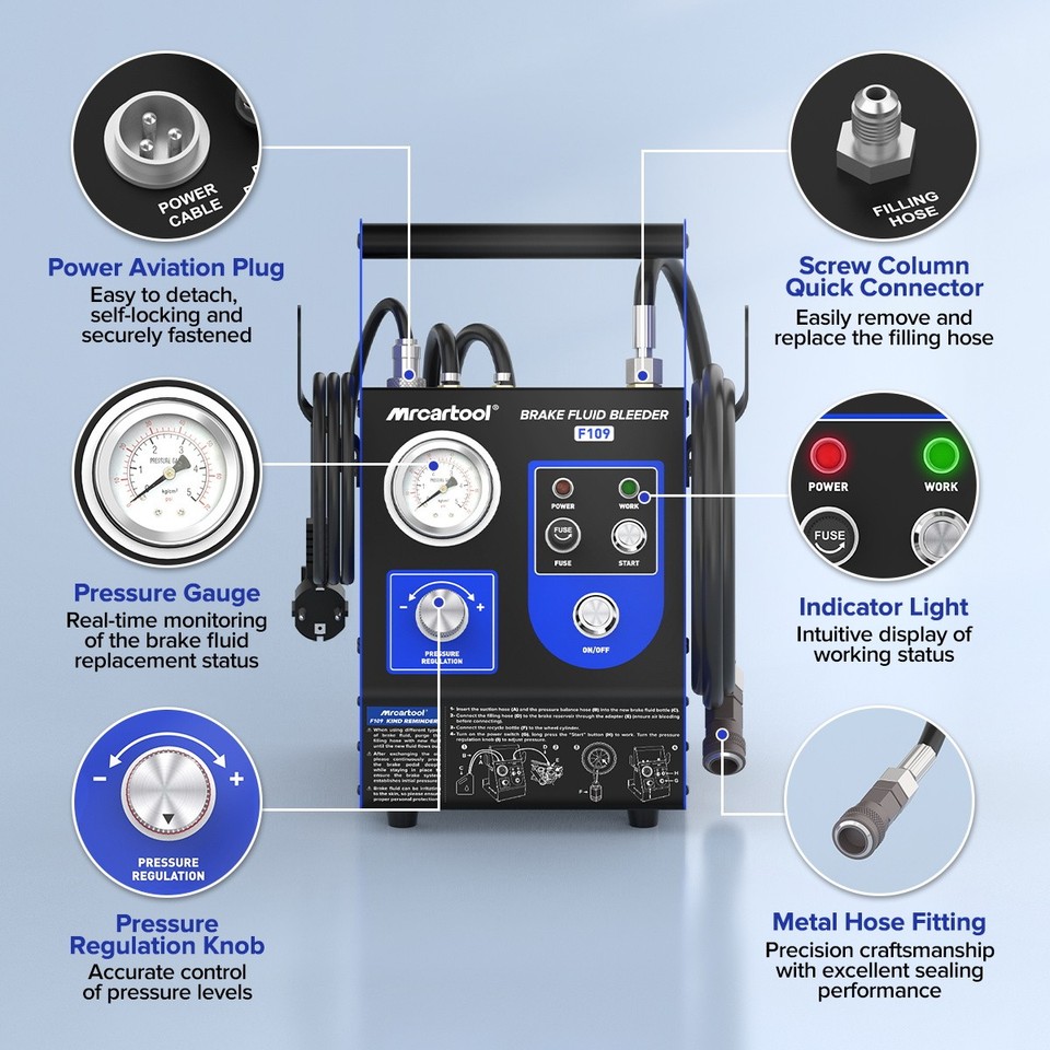 Electric Brake Oil Bleeder Machine Brake Fluid Bleeding Tool W ...