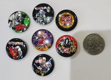 RARE Vintage 1980s Iron Maiden Hologram PRISM Pins –Lot of 7 Heavy Metal Buttons