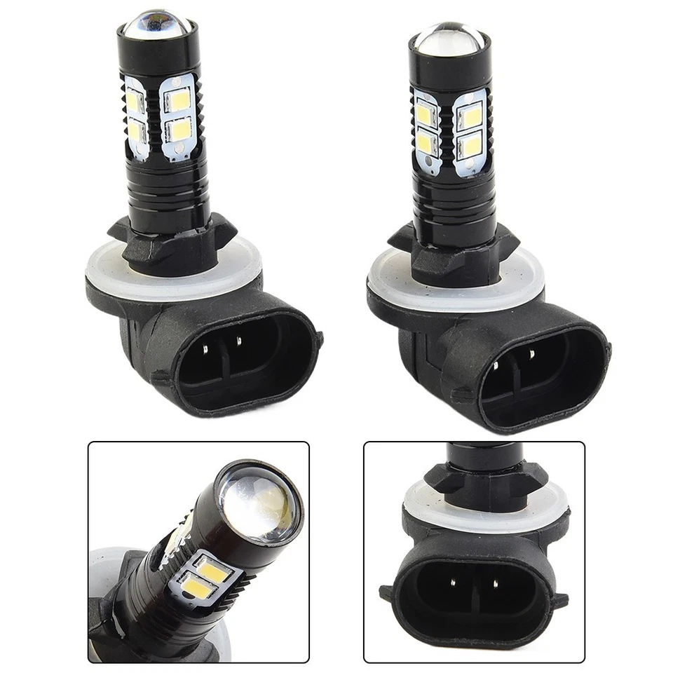 Accessories LED Bulbs LED LIGHT BULBS LED Headlight Bulbs White 2PCS 6000K - Image 3 of 4