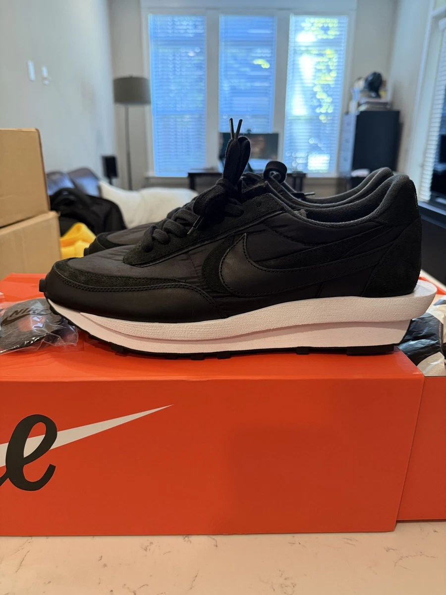 Nike sacai x LDWaffle Black Nylon for Sale | Authenticity