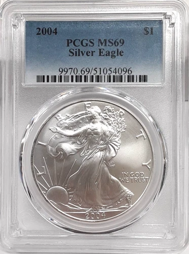 2004 $1 American Silver Eagle PCGS MS69 (096)