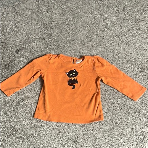 Gymboree 2010 Vintage Mädchen Halloween schwarze Katze Langarm T-Shirt Größe 2T - Bild 1 von 5