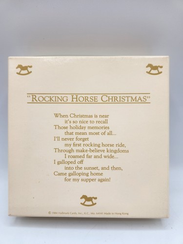 Vintage 1984 Hallmark Rocking Horse adorno de Navidad cuarto en serie cuarta caja - Imagen 7 de 8