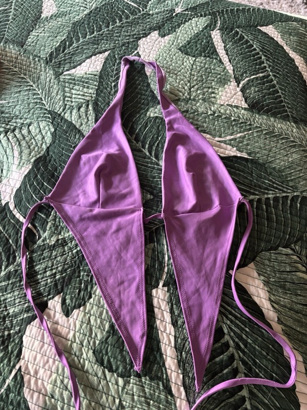 NEW ONE BY ONE PURPLE HALTER TOP SZ M