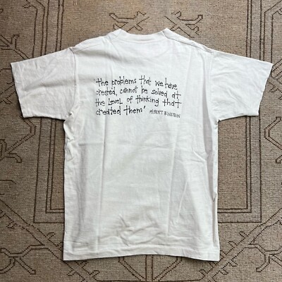 Vintage Albert Einstein Single Stitch 90s Fruit Of The Loom Science T-Shirt Med