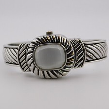 Cuff Bracelet Quartz Analog Women's Watch Sz. 6" New Battery