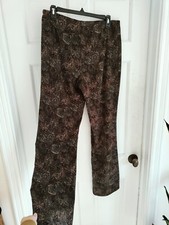 60s-70s Brown Paisley Flare Pants Logic