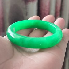Certified Grade A Green 56mm Natural Burma Jade jadeite Bangle Bracelet