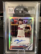 2021 Bowman Chrome Mick Abel Refractor 1st Prospect Autograph Auto 315/499!!