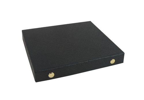 Schmuck Knopf Druckknopf Deckel Tablett Etui schwarz Kunstleder & Einsatzwahl - Bild 13 von 76