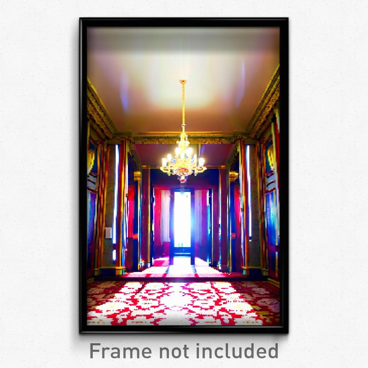 8 Bit Psychedelic Pixel Art Poster - Trippy Video Game Wall Decor