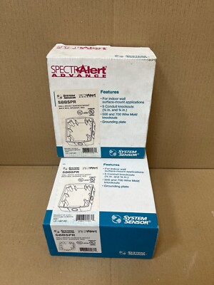 (LOT 2 PCS) SYSTEM SENSOR SBBSPR FIRE ALARM SPEAKER BACK BOX