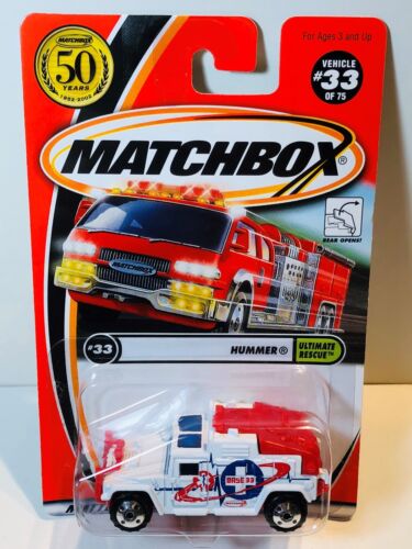 MATCHBOX MB33/48 HUMMER POLICE WHITE with OPENING REAR HATCH "BASE 33" - Picture 1 of 1