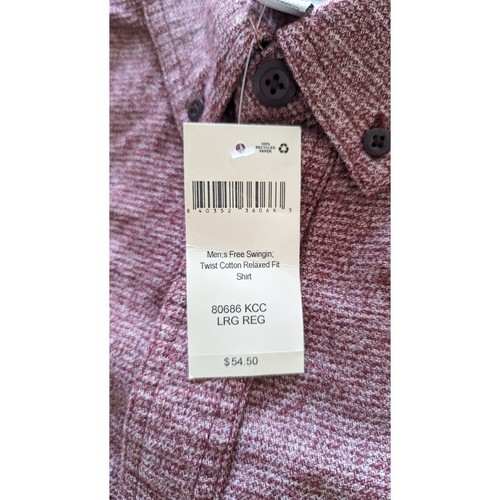 Nueva con etiquetas Camisa Para Hombre Duluth Trading Co Swingin' Twist Algodón Calce Relajado Talla L - Imagen 2 de 5