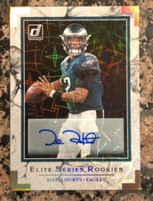 Jalen Hurts 2020 Donruss Elite Series Rookie Autographs SP Rookie Card/99 EAGLES