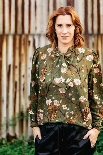 "Blusa de escamas con patrón de corte ""Escarabajo de hilo"" Rosalie mujer - Imagen 3 de 5