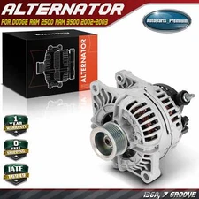 Alternator for Dodge Ram 2500 Ram 3500 2002-2003 V10 8.0L 136A 12V CW 7-Groove