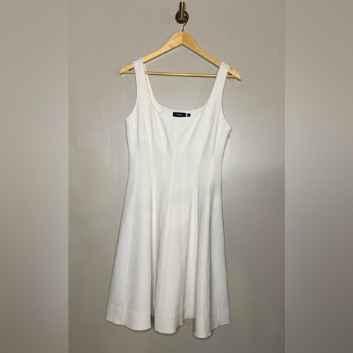 Theory Soft White Fit & Flare 8