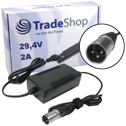 Netzteil Ladegerät Ladekabel 29,4V 2A 3pin für 24V Prophete Trio Sattelrohr Akku