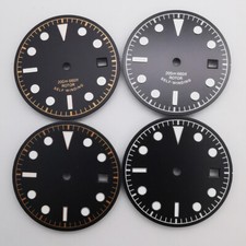 30.5mm luminous black watch dial fit NH35 Miyota 8215 ETA 2824 2836 movement