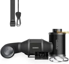 AC Infinity Air Filtration PRO Kit 4”, AI Controller with WiFi App Control ,entr