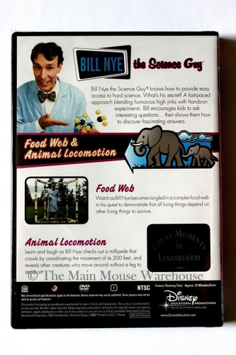 Disney Bill Nye The Science Guy Food Web & Animal Locomotion Educational DVD - Picture 2 of 2