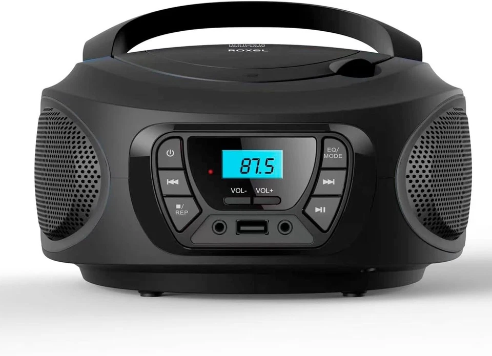 Roxel RCD-S50BT Portable Boombox CD Player with FM Radio, BT Wireless Streaming - Image 2 of 4
