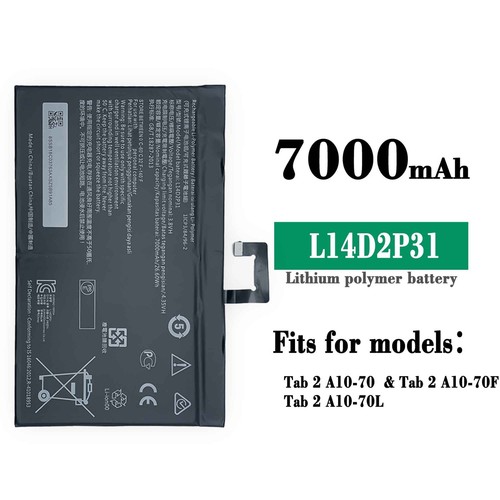 Batería L14D2P31 Para Lenovo Tab 3 De 10 Pulgadas TB-X103F De 7000mAh Con Fpc Incompleto 2