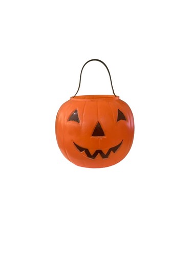 Secchio o decorazione zucca dolcetto o scherzetto soffiaggio vintage impero - Foto 2 di 10