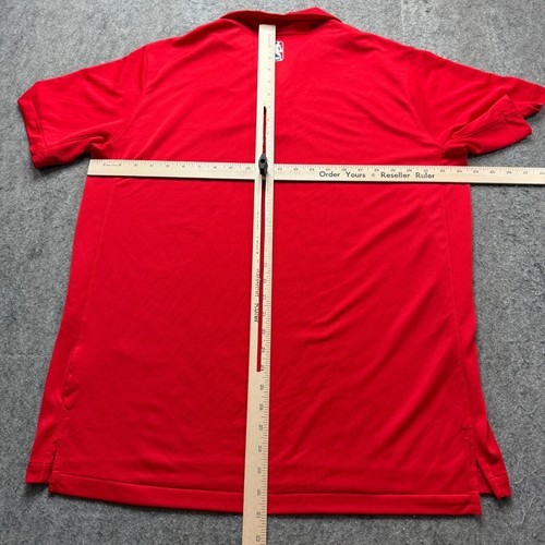 Portland Trail Blazers Nike Performance Polo Shirt Men XL Red DRI-FIT Short Slv - Picture 11 of 16
