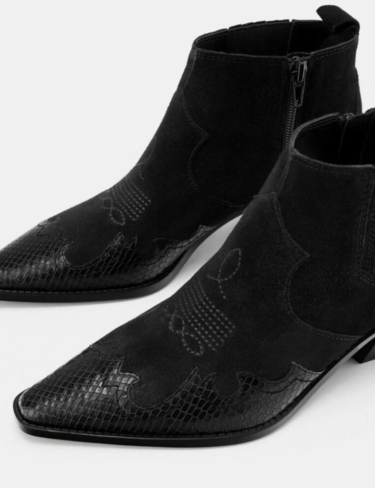 Low store black boots