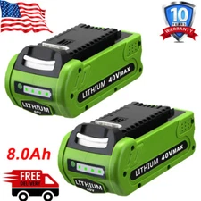 2X For Greenworks 40V G-MAX 29462 Battery 29482 29252 29472 8.0Ah Lithium-ion