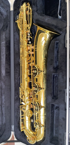 Mint Open Box Chateau CBS-22GL Baritone Saxophone; with Case, Mouthpiece - Picture 3 of 24