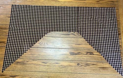 Park Designs Plaid Window SWAGS Black, Burgundy & Tan 72 x 36 Cotton - 1 Pair - Picture 3 of 3