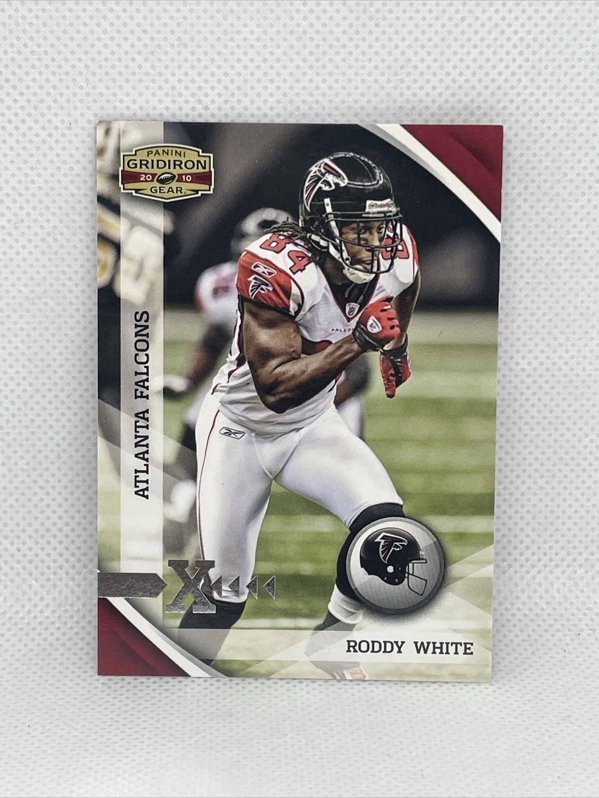 2010 RODDY WHITE PANINI GRIDIRON GEAR #8 SILVER X’S SP #D/250 CARD ATLANTA